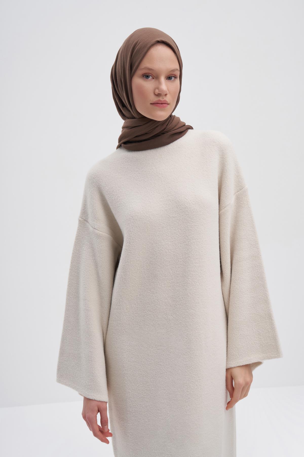 Organik  Kırışık  Şal Küllü Kahve