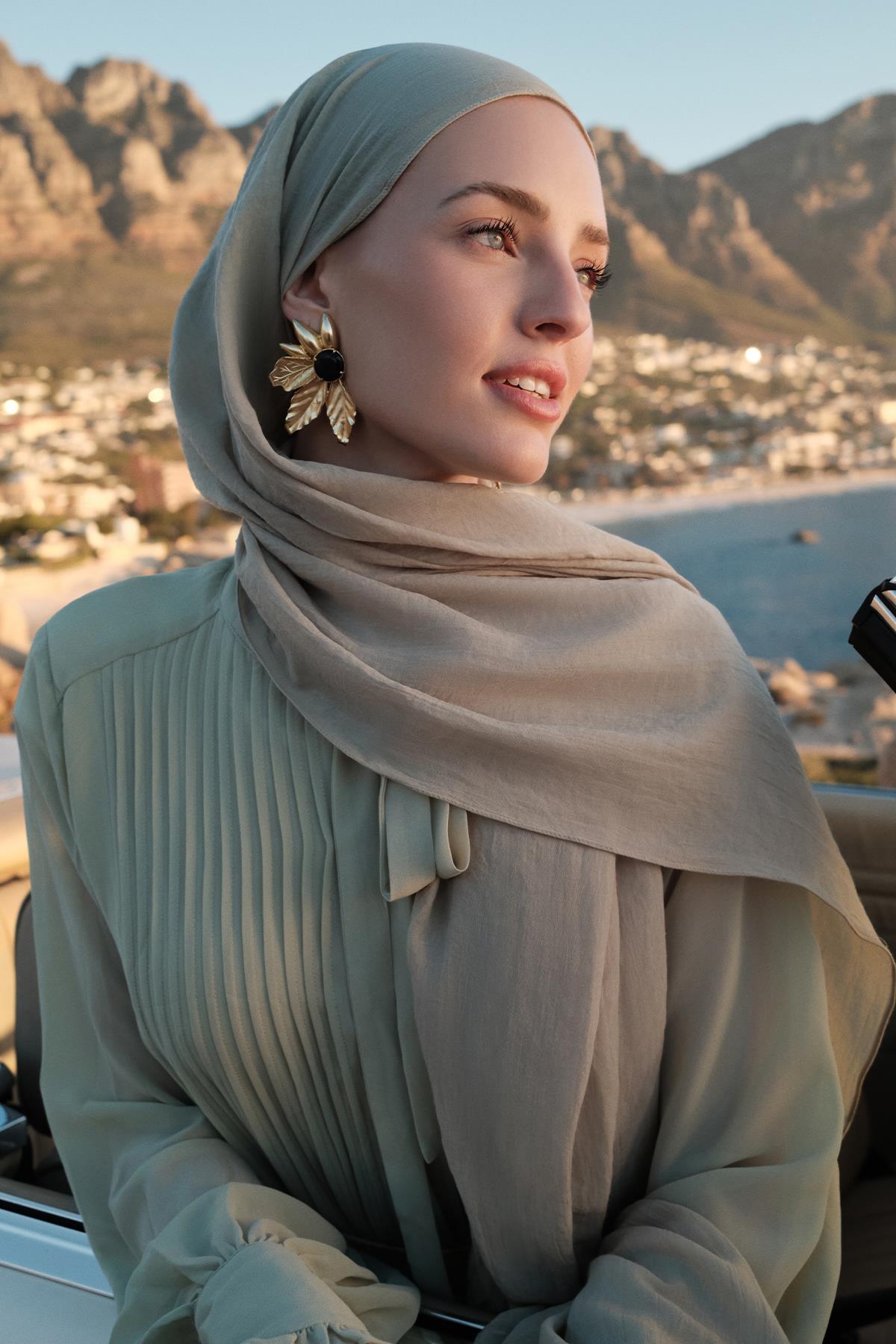 Organik  Kırışık  Şal Soft Yeşil