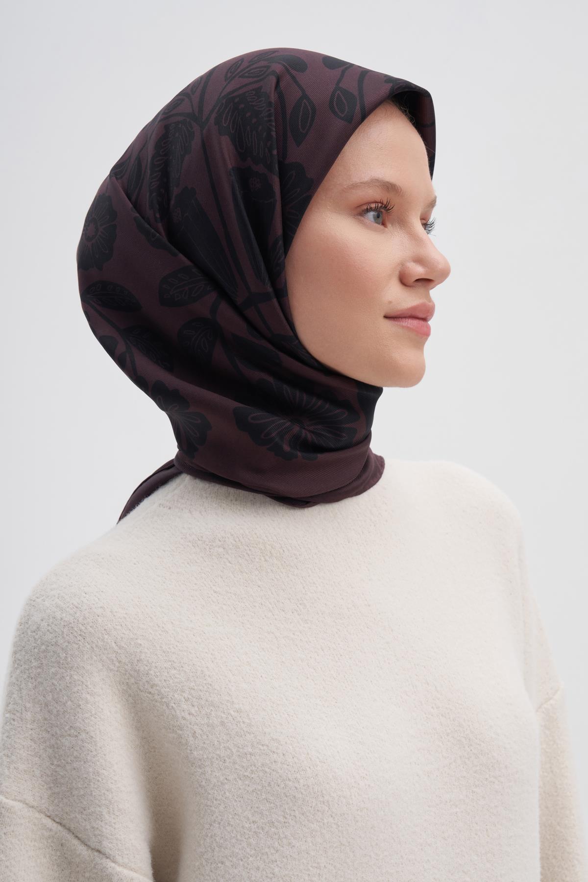 Rose Bordo Mulbary İpek Eşarp