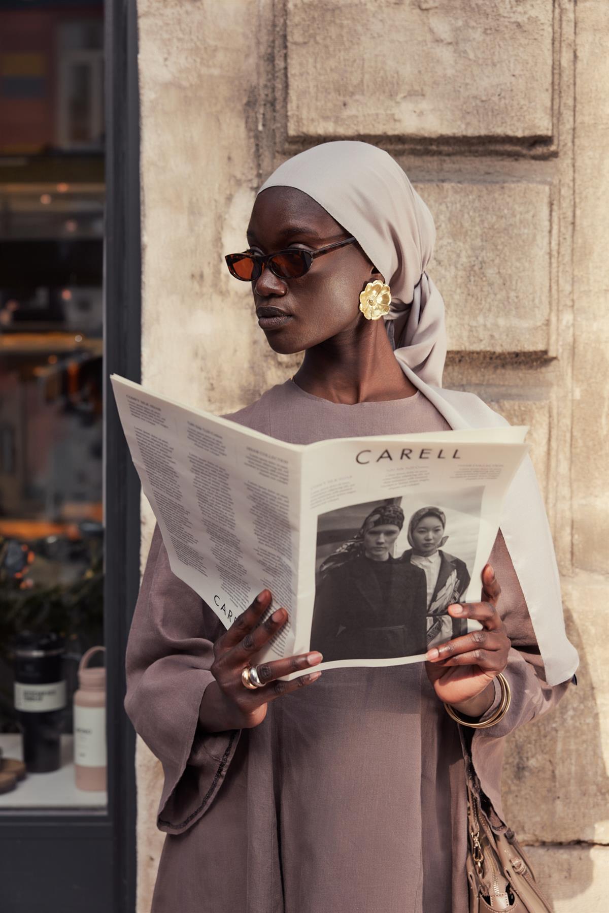 Şantuk Çift Taraflı İpekli Şal Füme