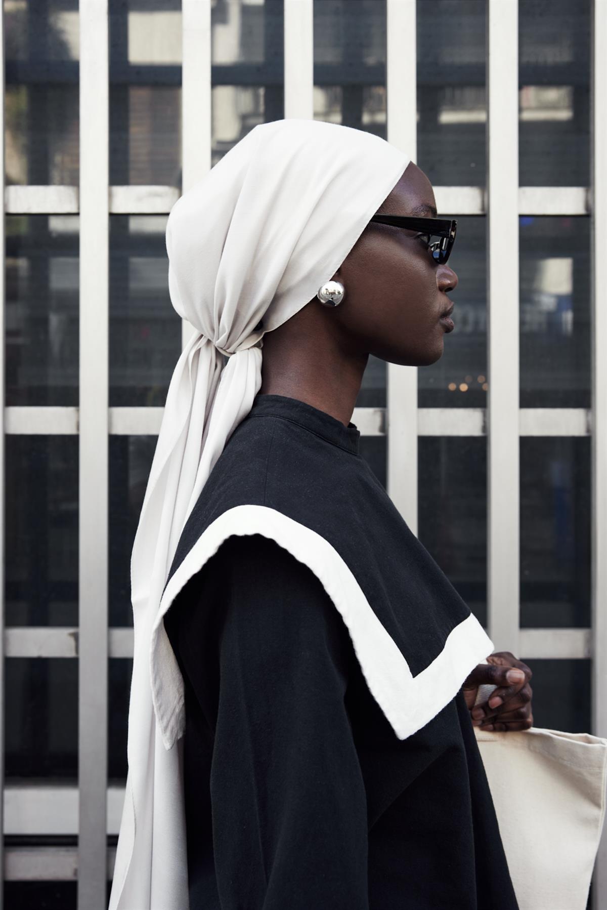 Şantuk Çift Taraflı  İpekli Şal Gümüş