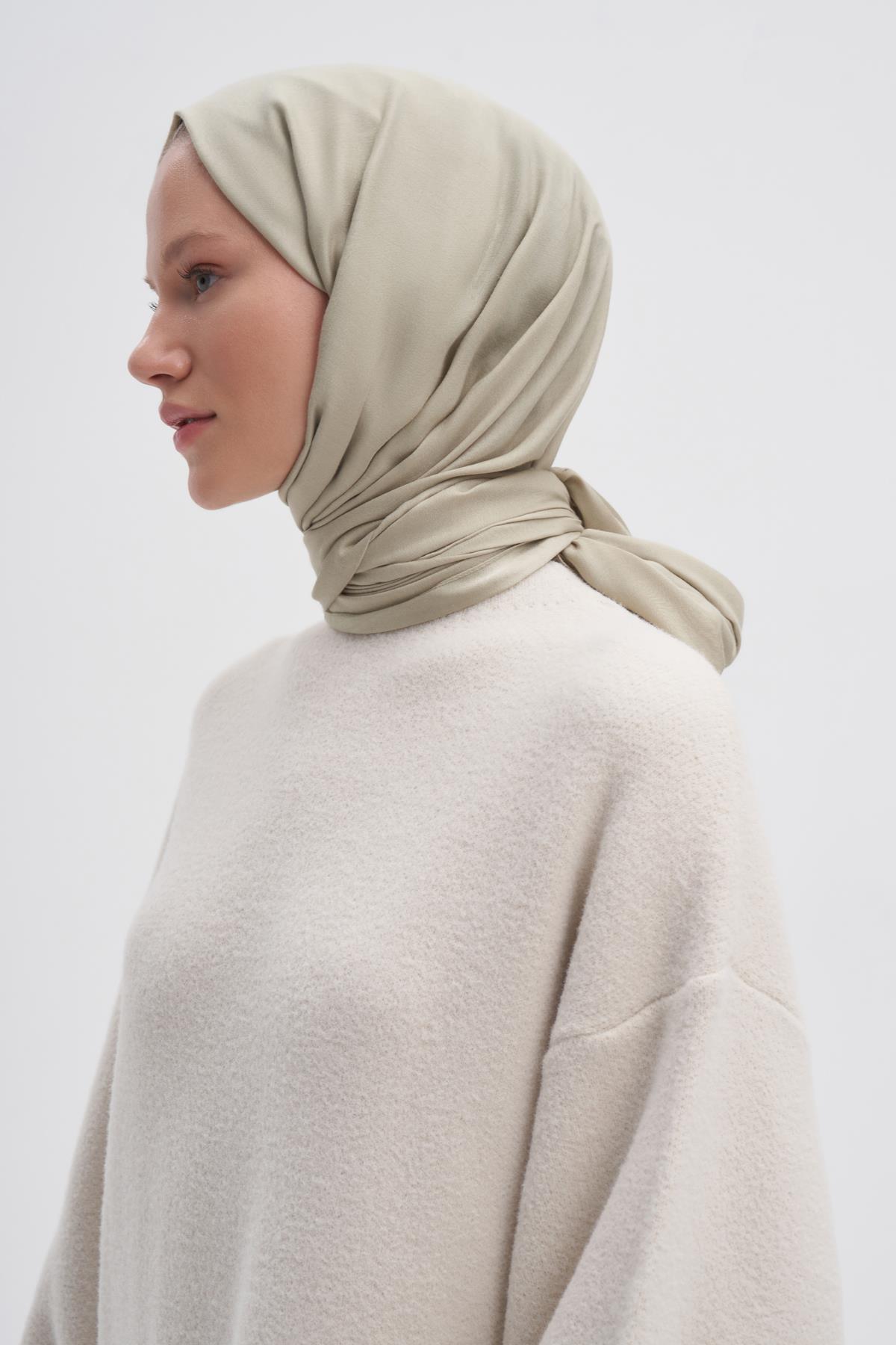 Şantuk Çift Taraflı İpekli Şal Soft Yeşil