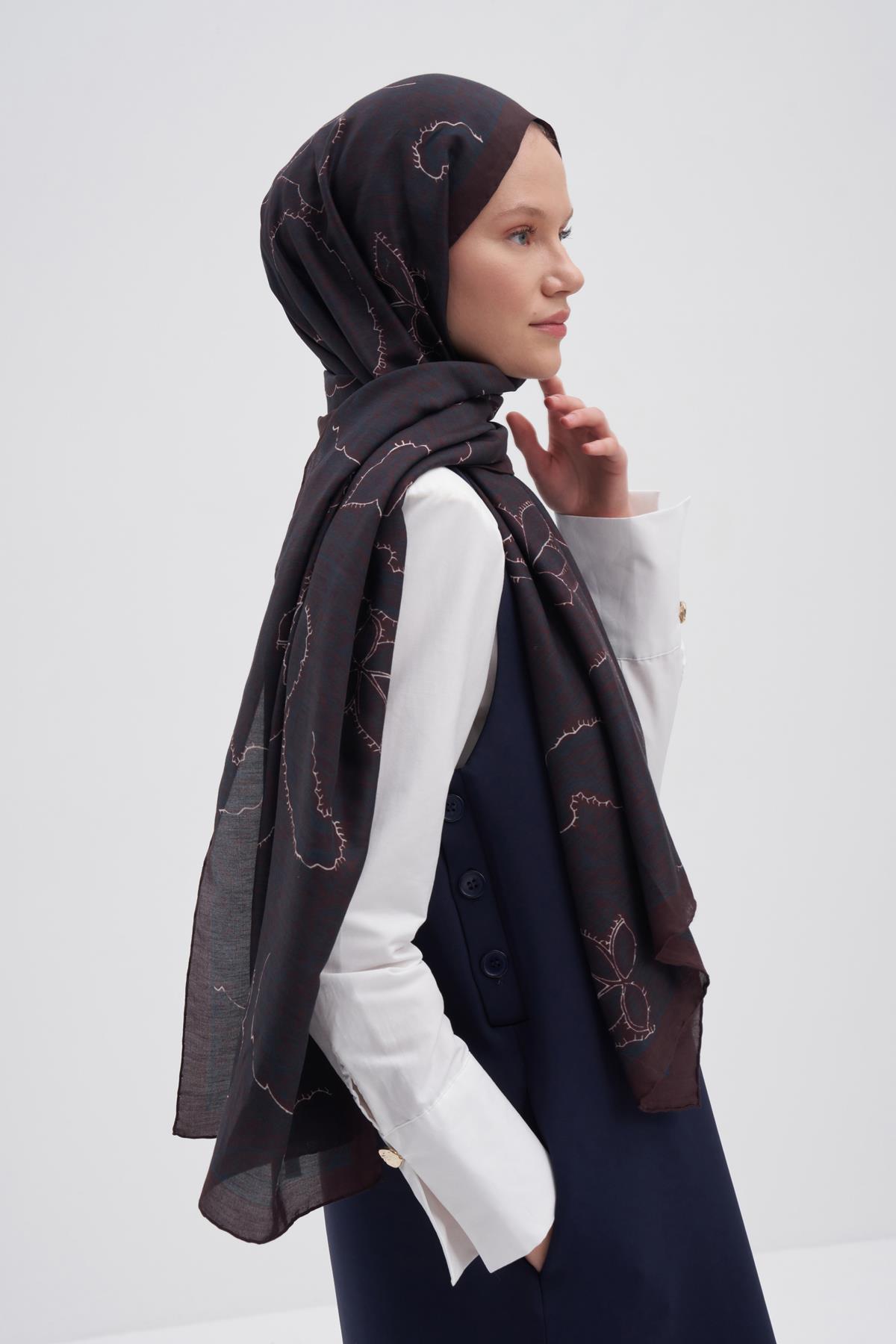 Sky Kızıl Early İpek Şal