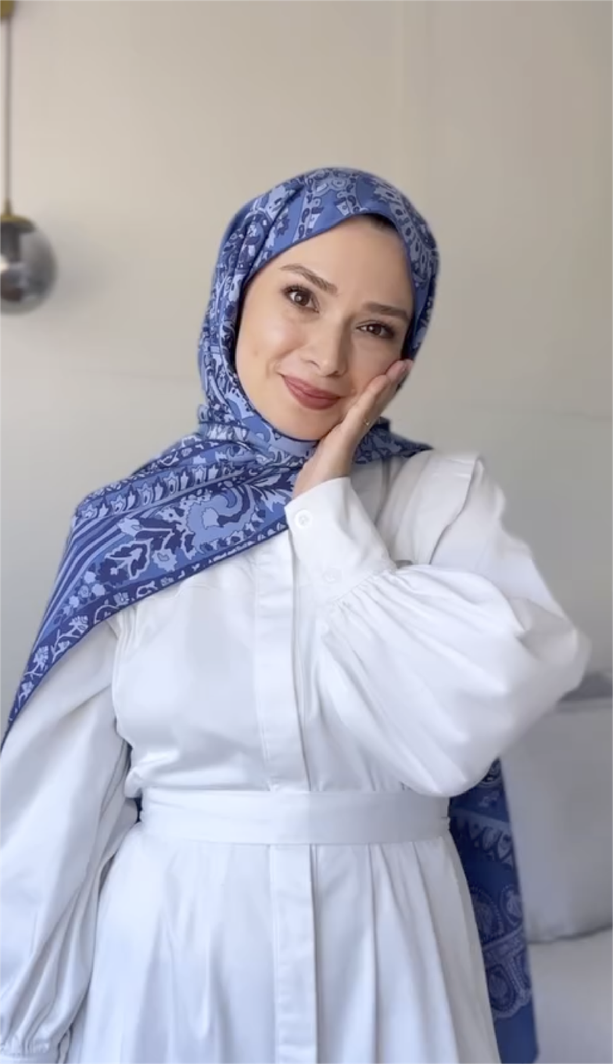 Şühedanın Tercihi Night İndigo Comfy İpek Şal