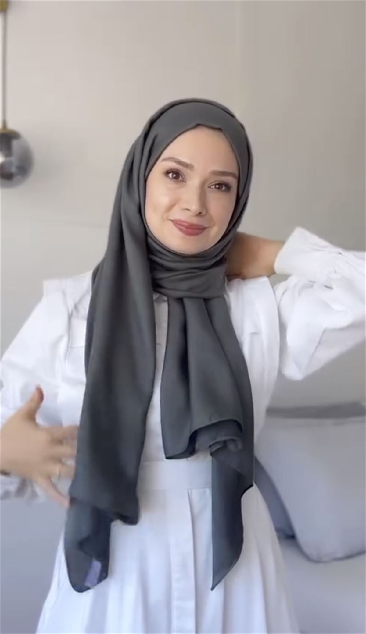 Şühedanın Tercihi Şantuk Çift Taraflı İpekli Şal Haki