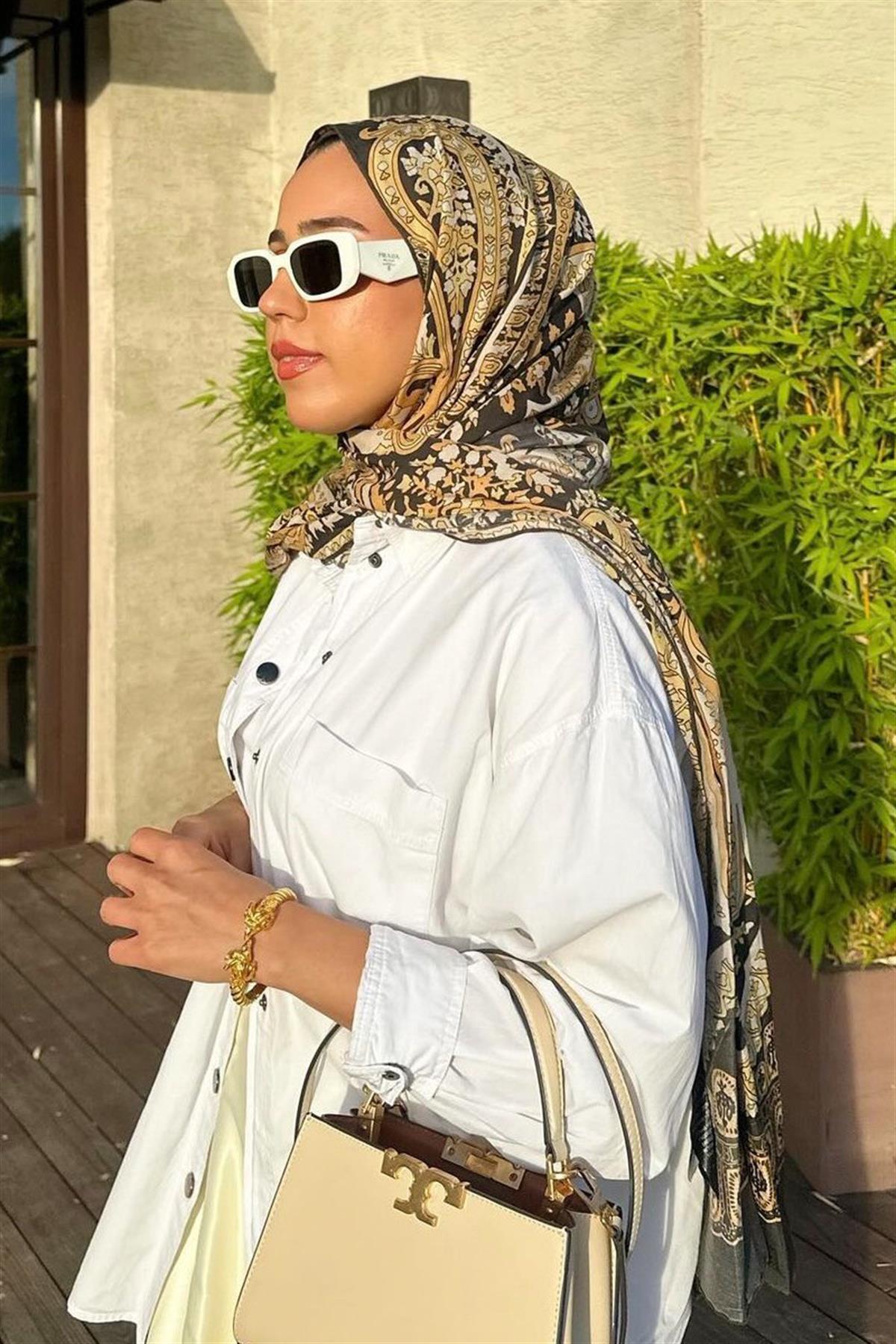 Tuğbanın Tercihi Desert Kahve Comfy İpek Şal