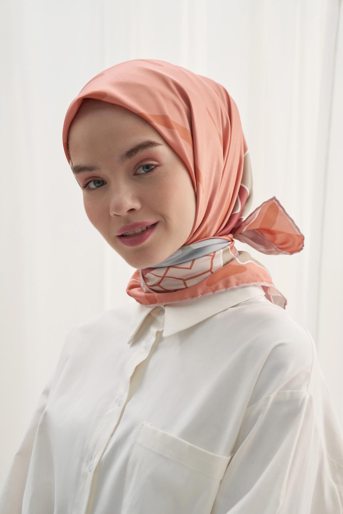 Twill Eşarp Delly Flowers Desen Somon