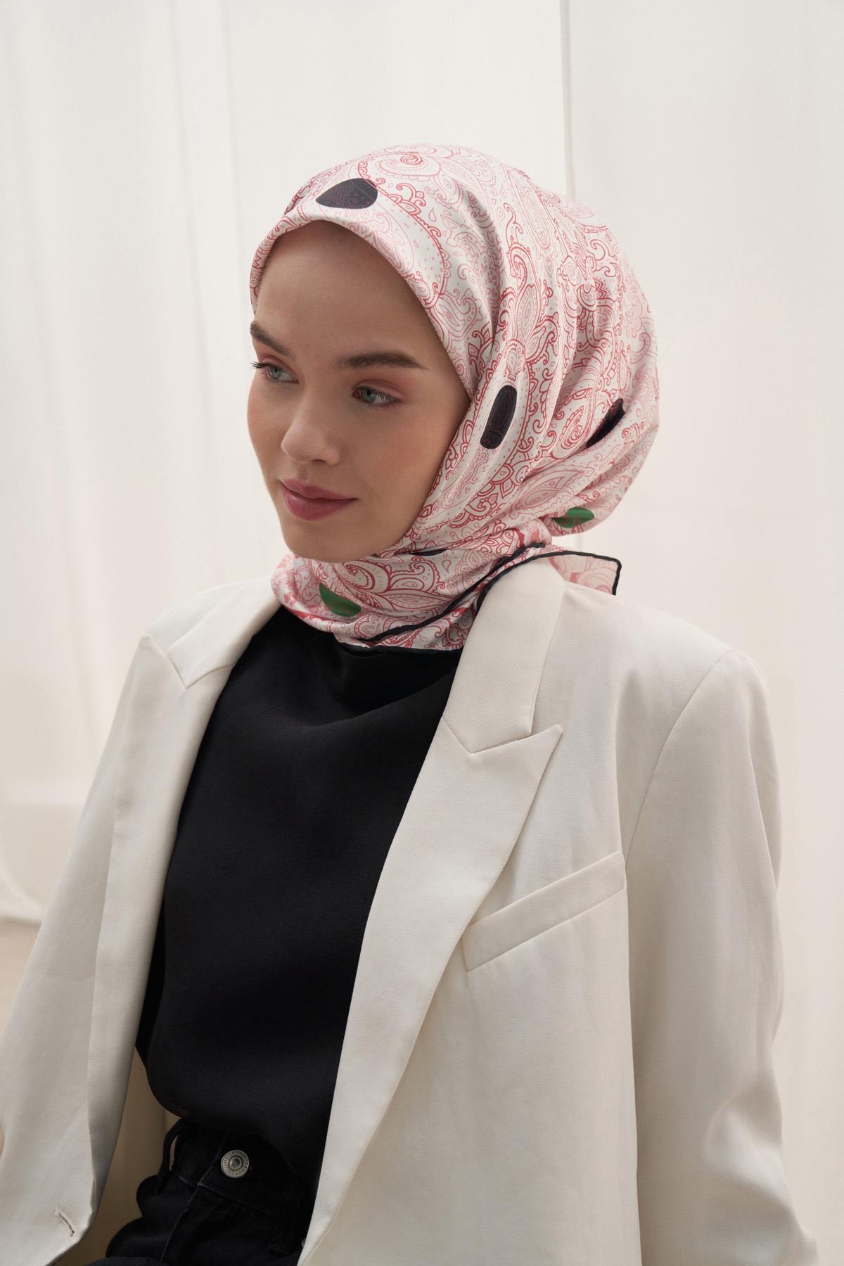 Twill Eşarp Etnik Desen