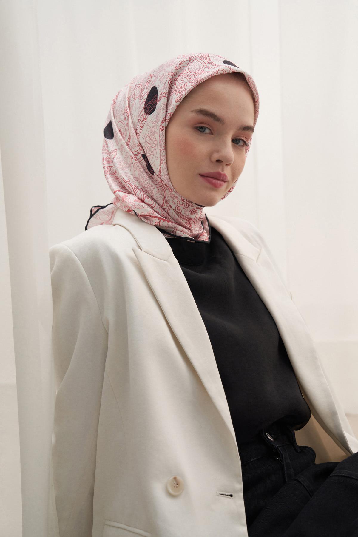 Twill Eşarp Etnik Desen