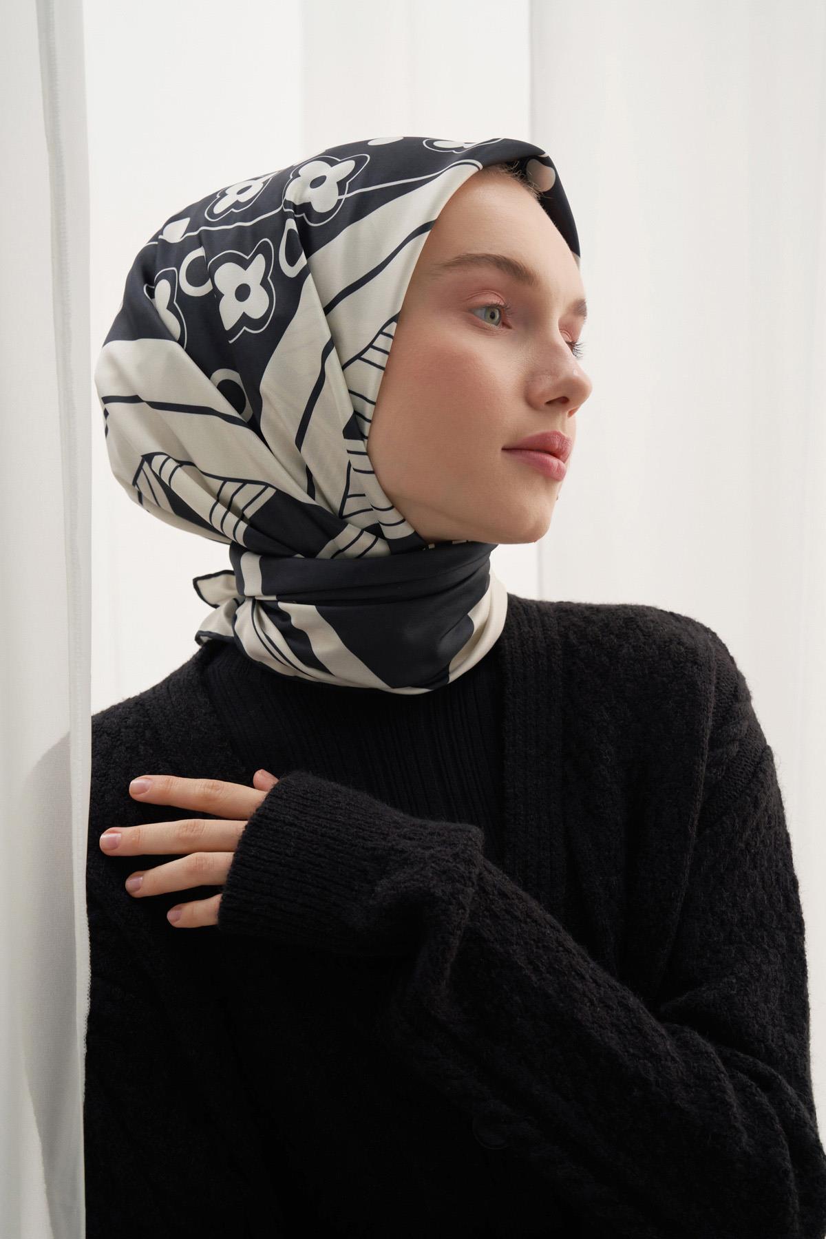 Twill Eşarp Eva Siyah