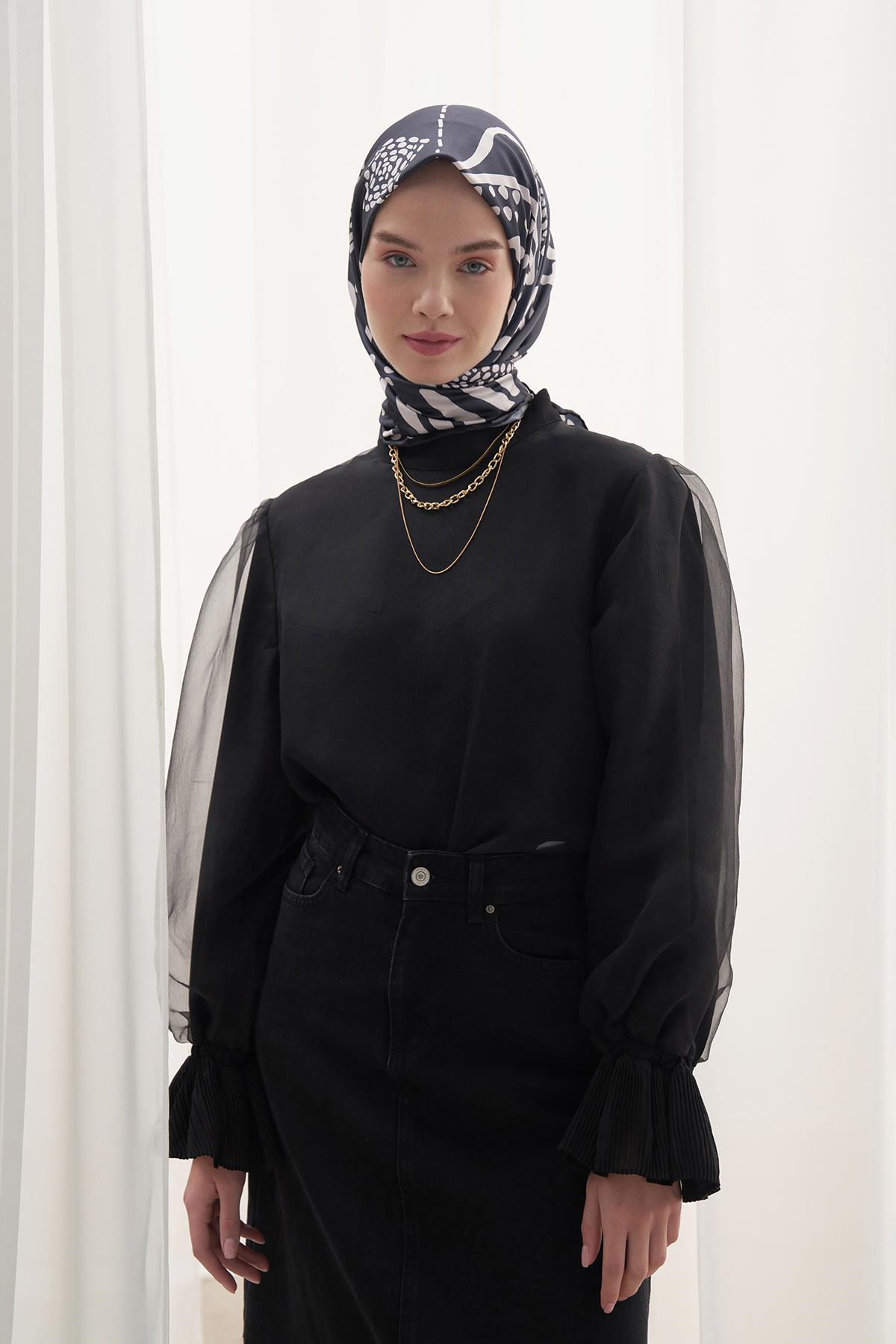 Twill Eşarp Fiona Siyah