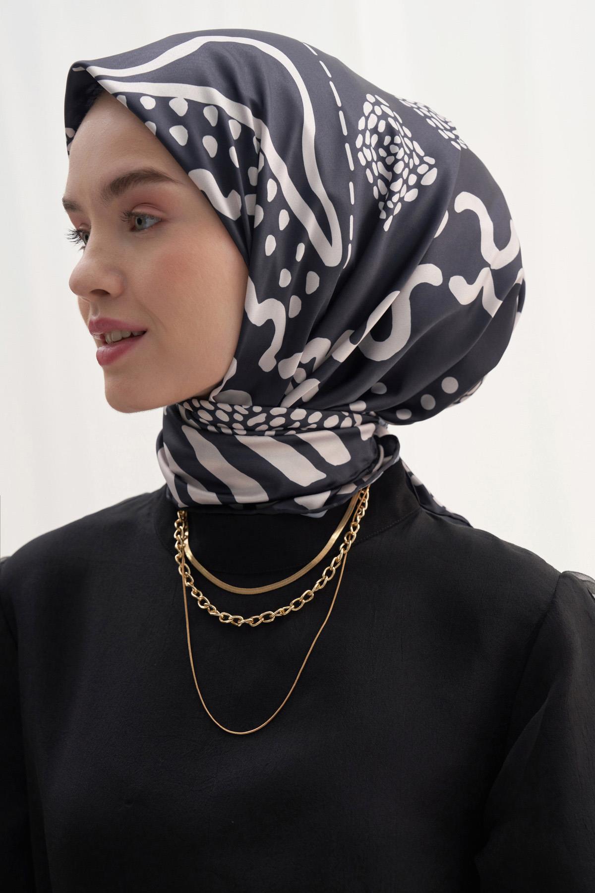 Twill Eşarp Fiona Siyah