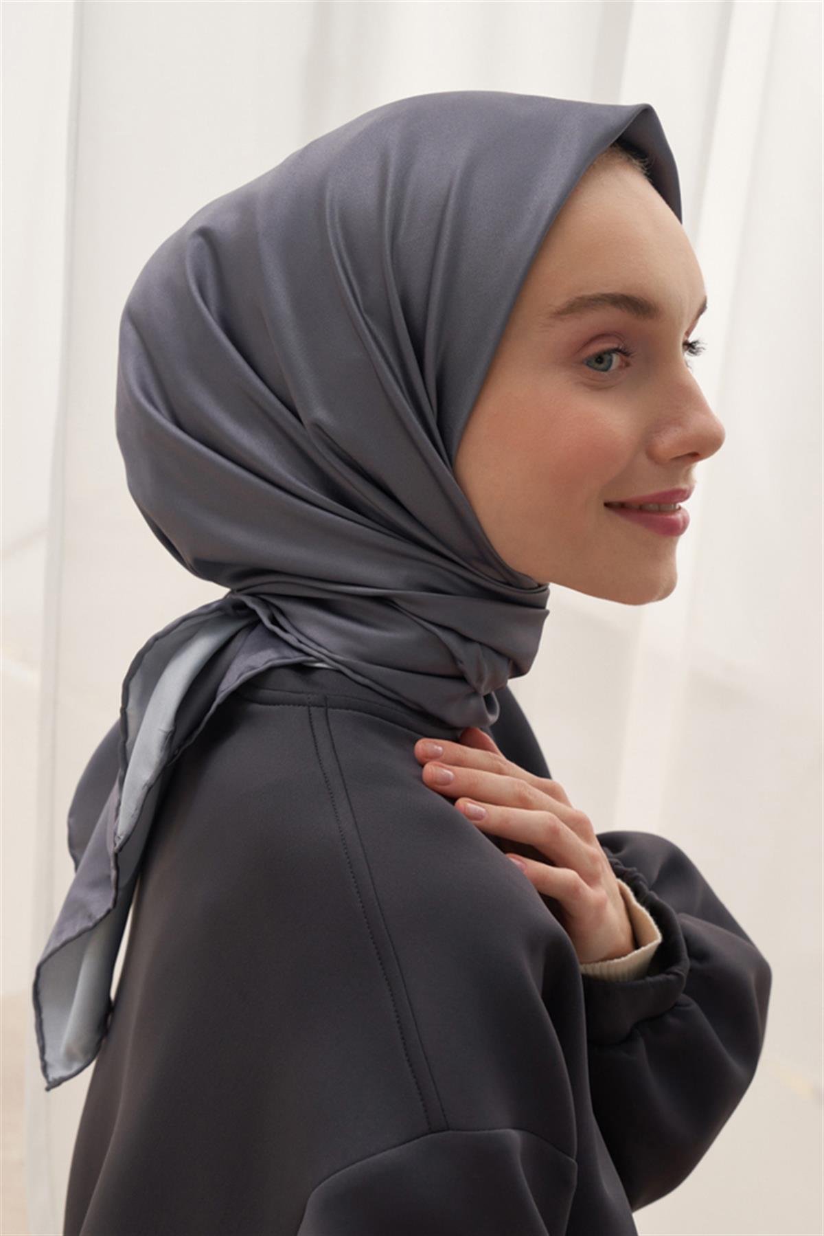 Twill Eşarp Gri