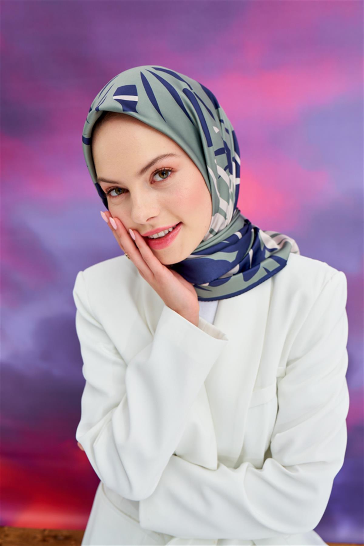 Twill Eşarp İsabel Lacivert