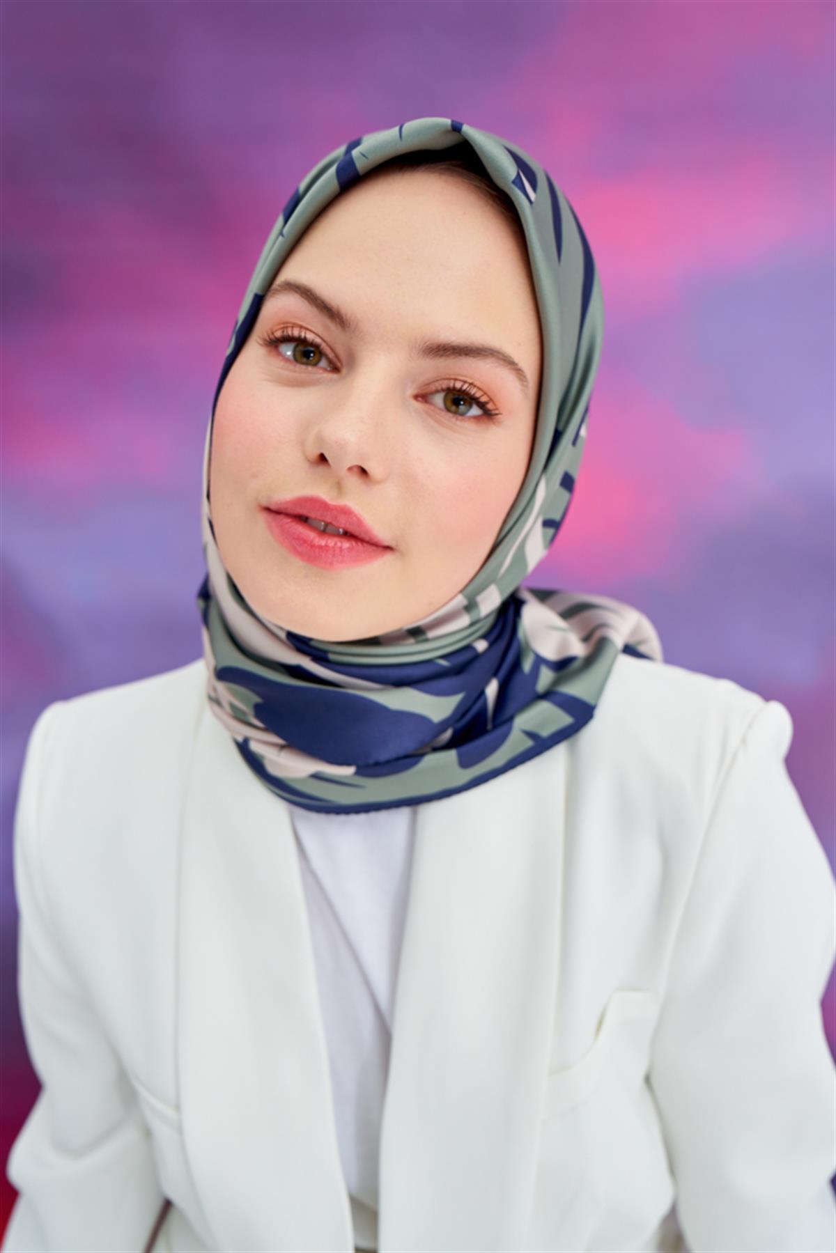 Twill Eşarp İsabel Lacivert