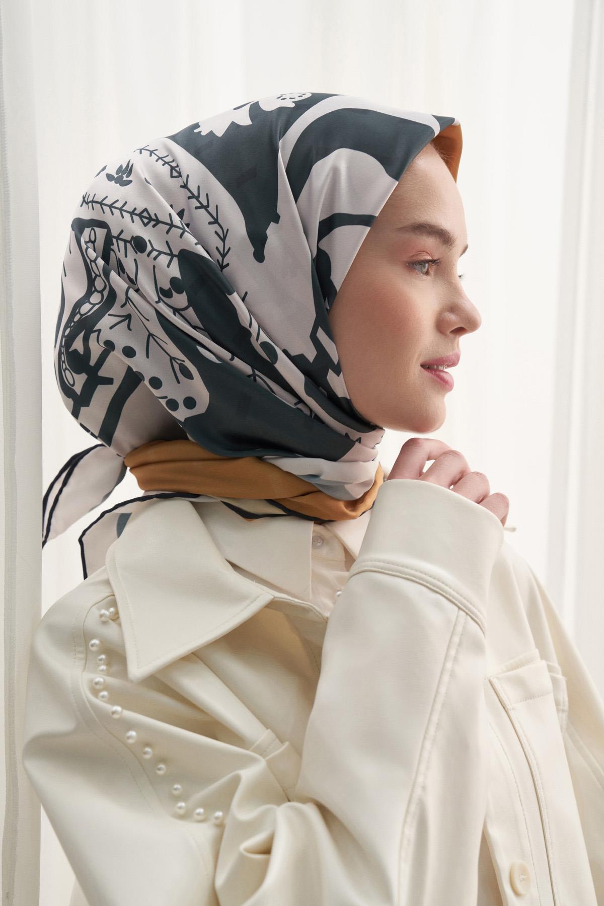 Twill Eşarp Kontrast 2 Renkli