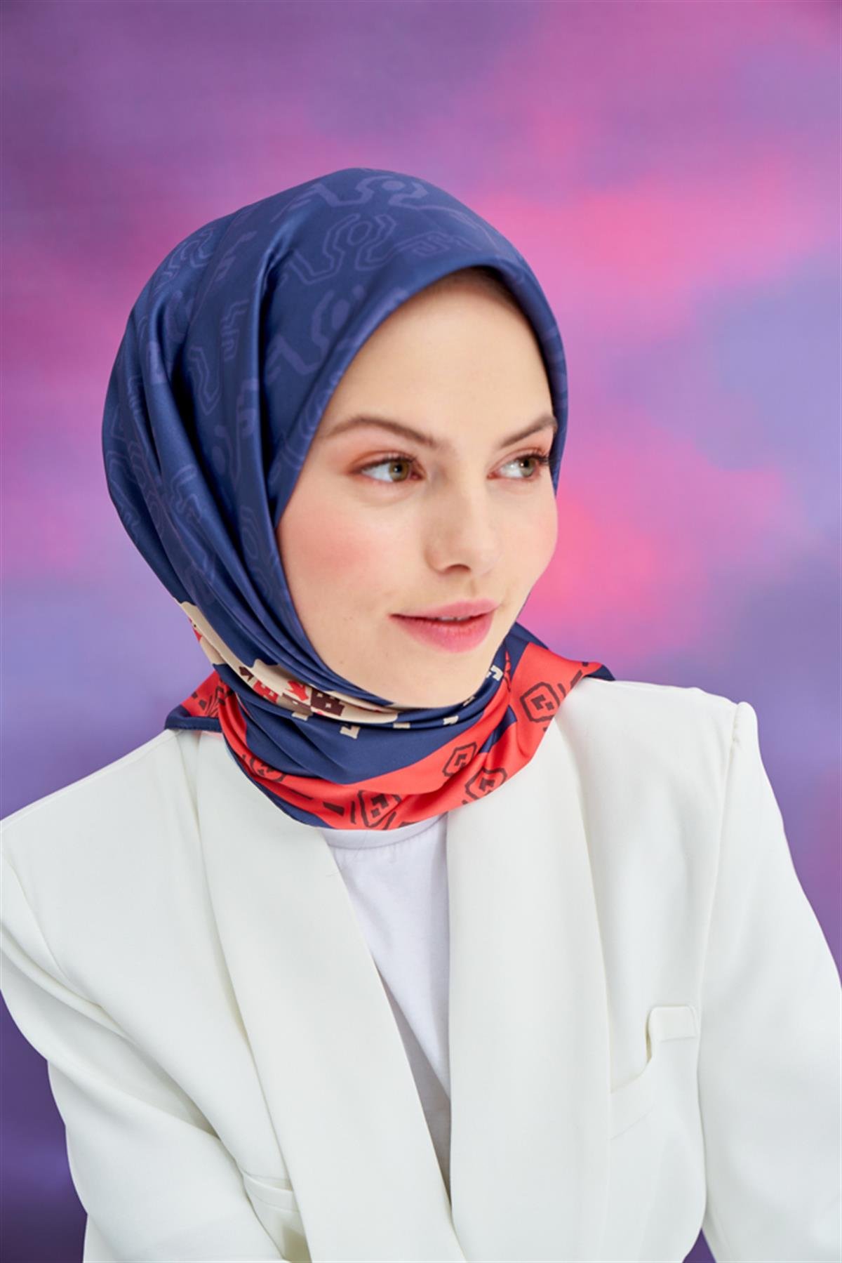 Twill Eşarp Lilya Lacivert