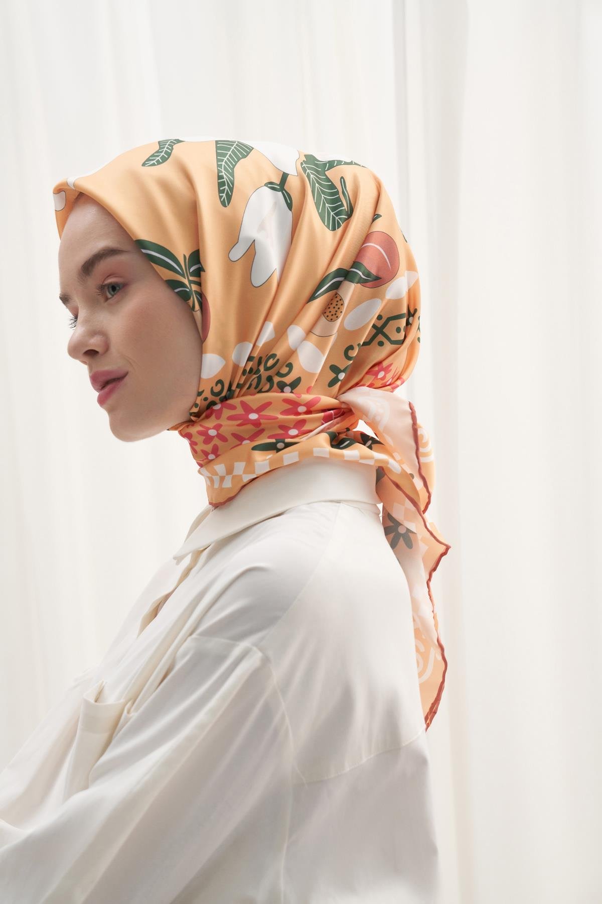 Twill Eşarp Manolya Sarı