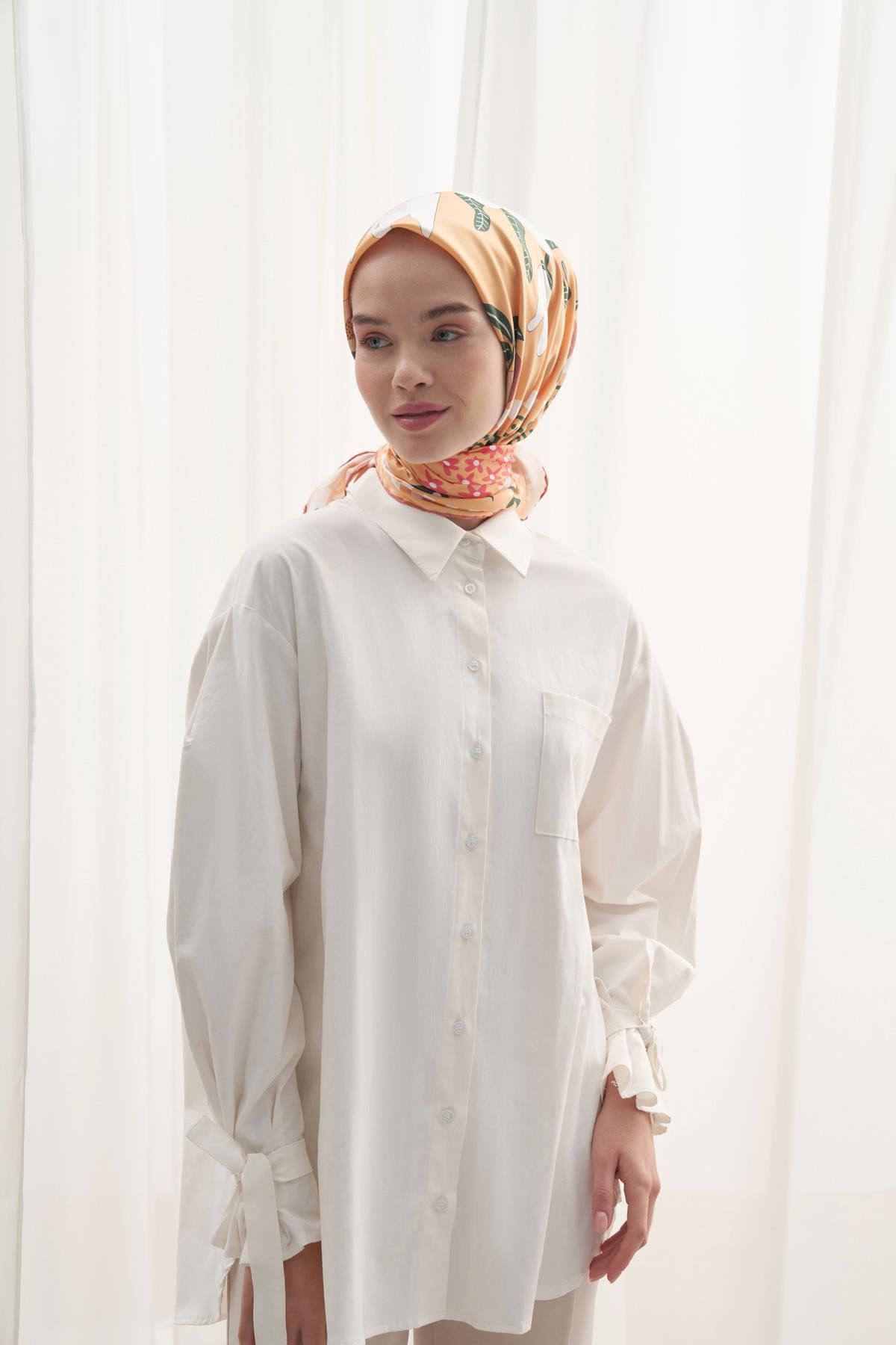 Twill Eşarp Manolya Sarı