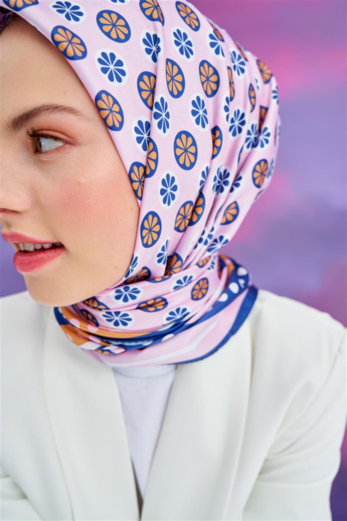 Twill Eşarp Mina Pembe