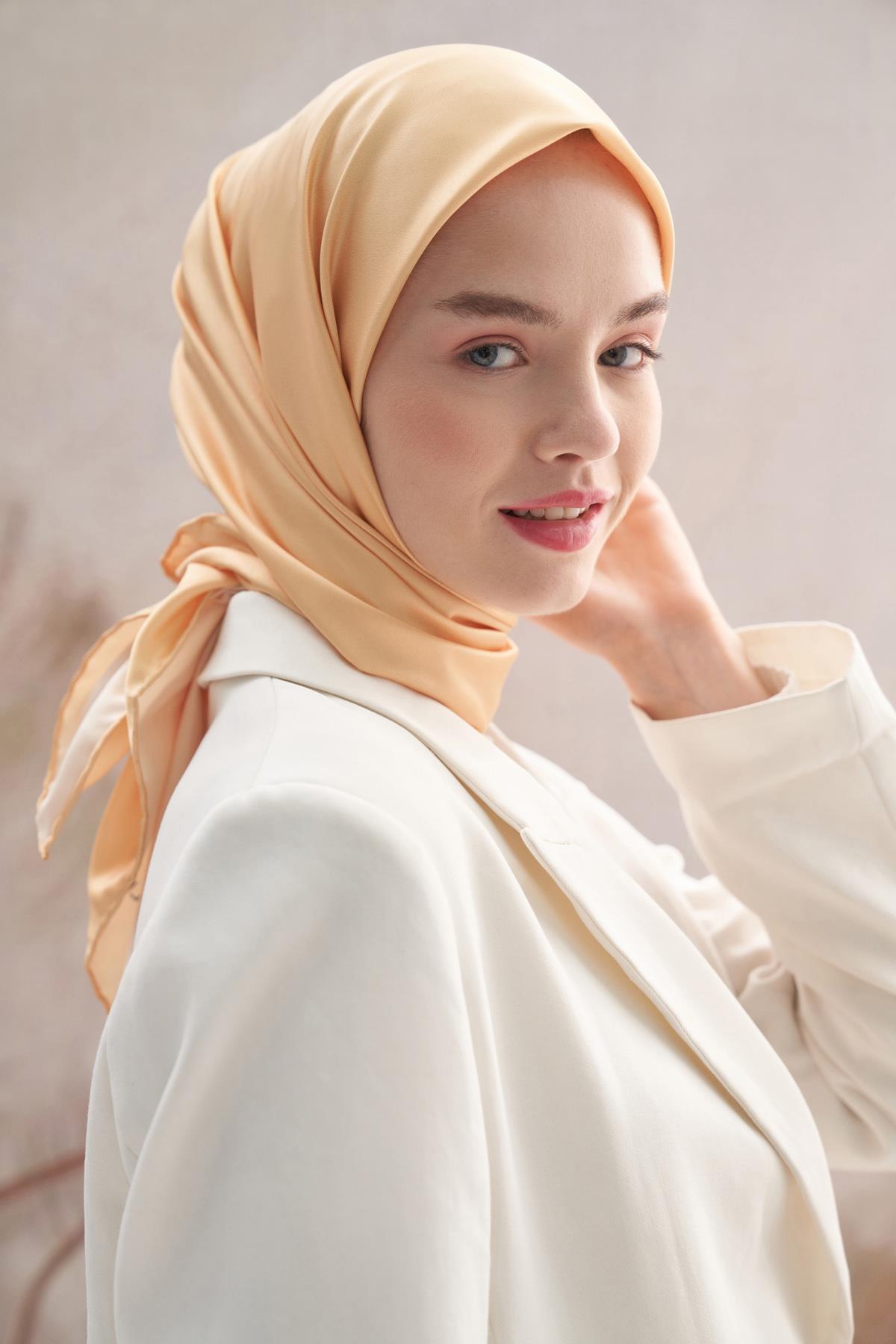 Twill Eşarp Papaya Sarısı