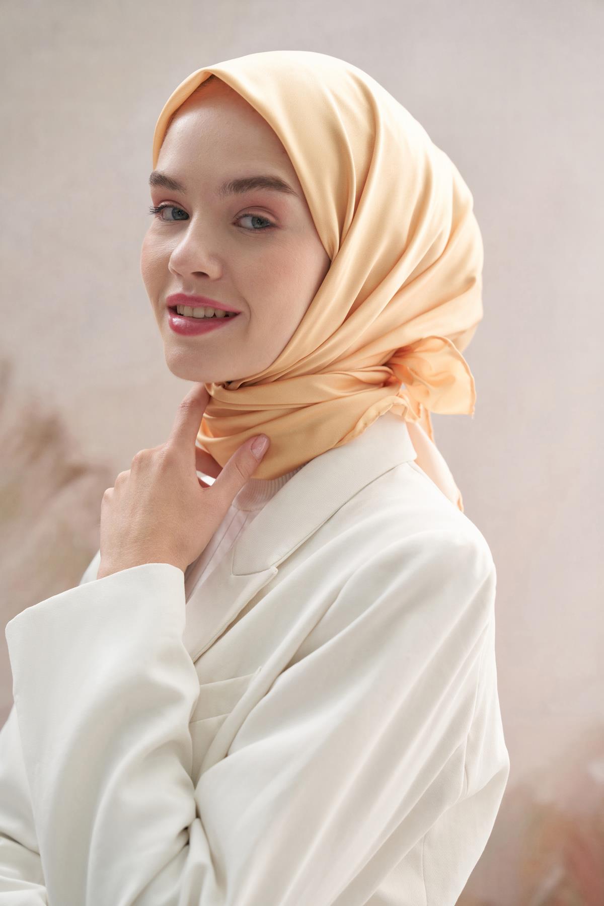 Twill Eşarp Papaya Sarısı