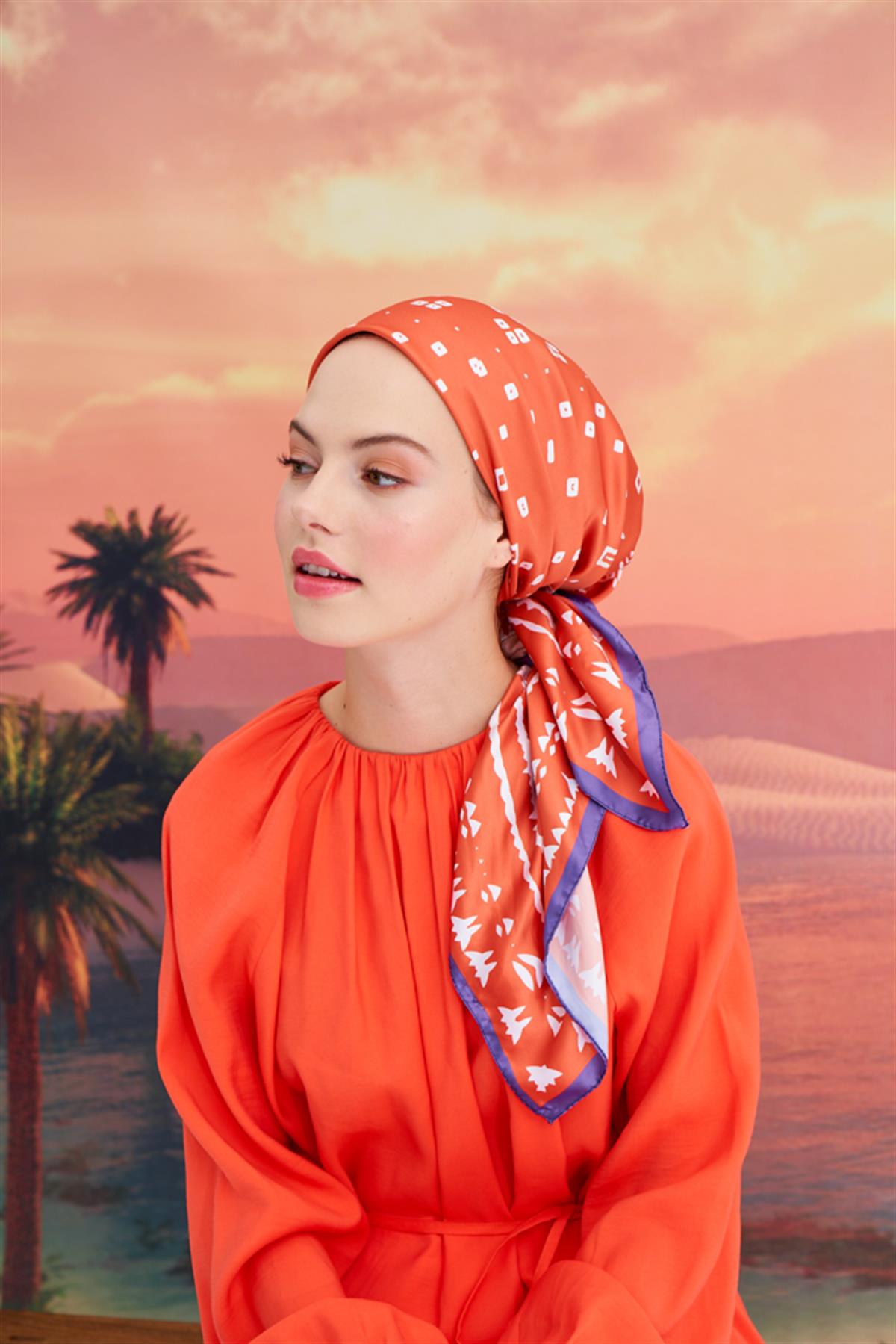 Twill Eşarp Tina Desen