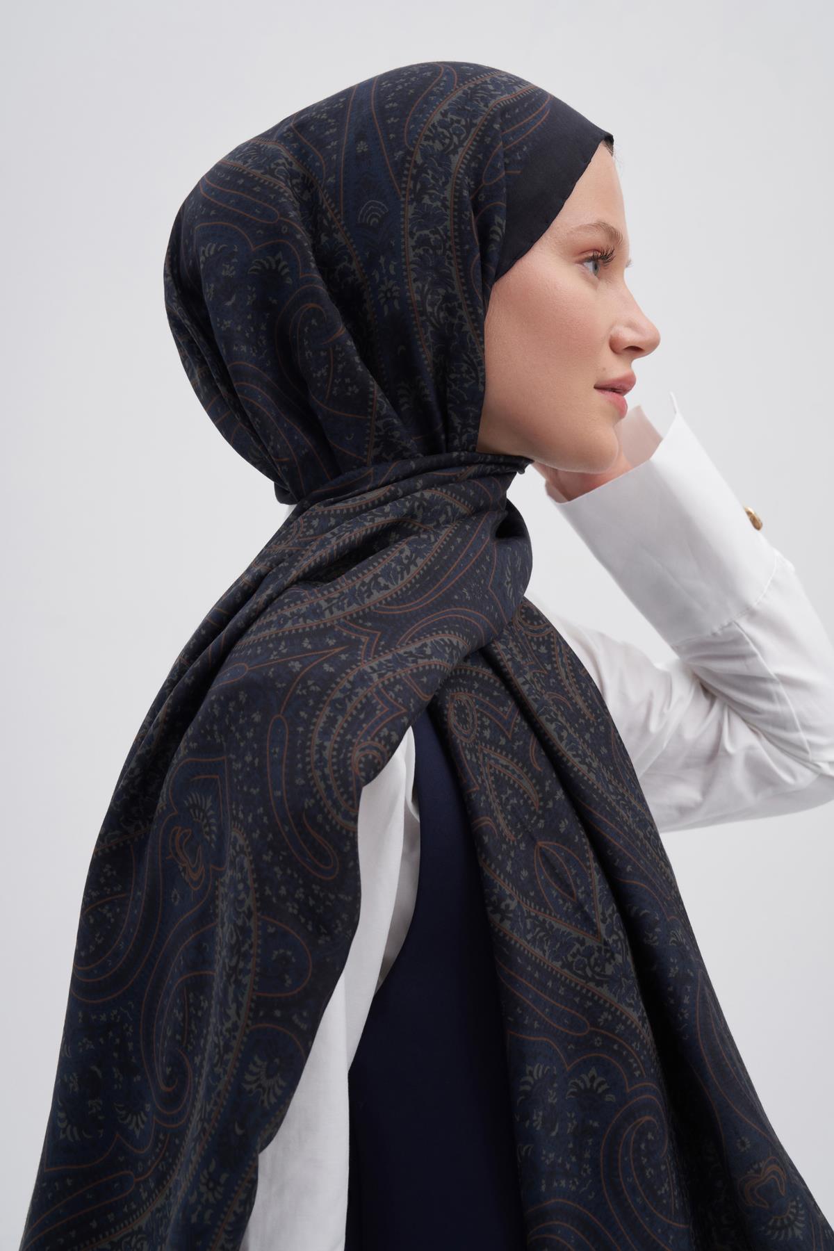 Vera Soft Mavi Early İpek Şal