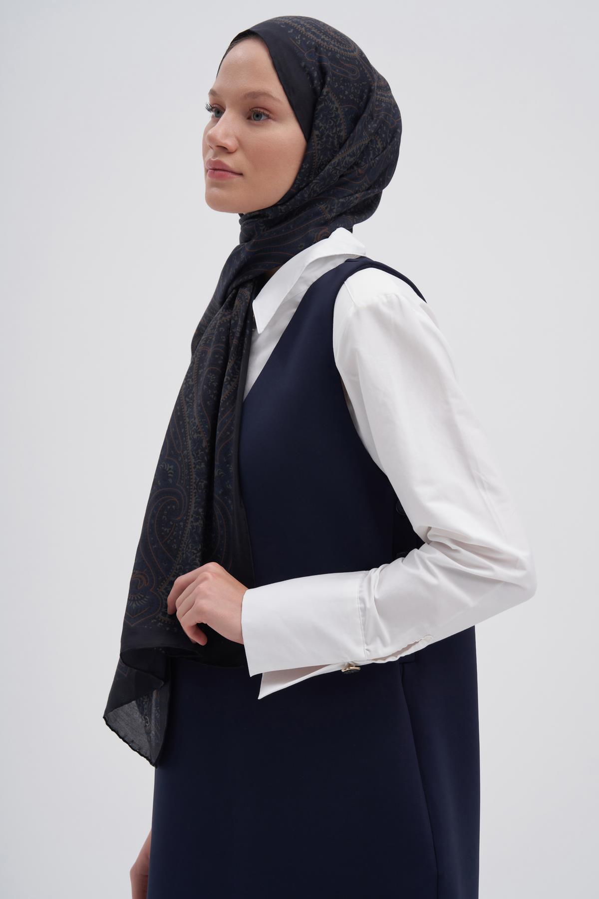 Vera Soft Mavi Early İpek Şal