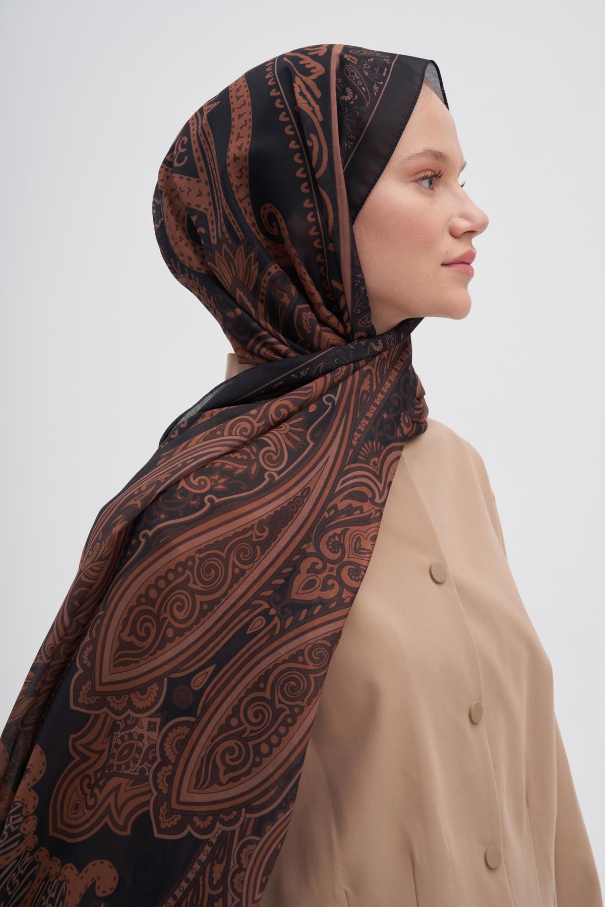 Vintage Bakır Nilla Pamuklu Şal