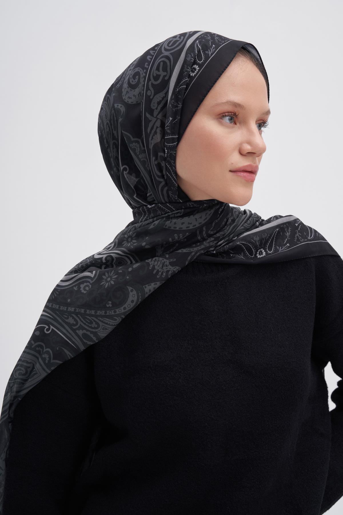 Vintage Dark Yeşil Nilla Pamuklu Şal