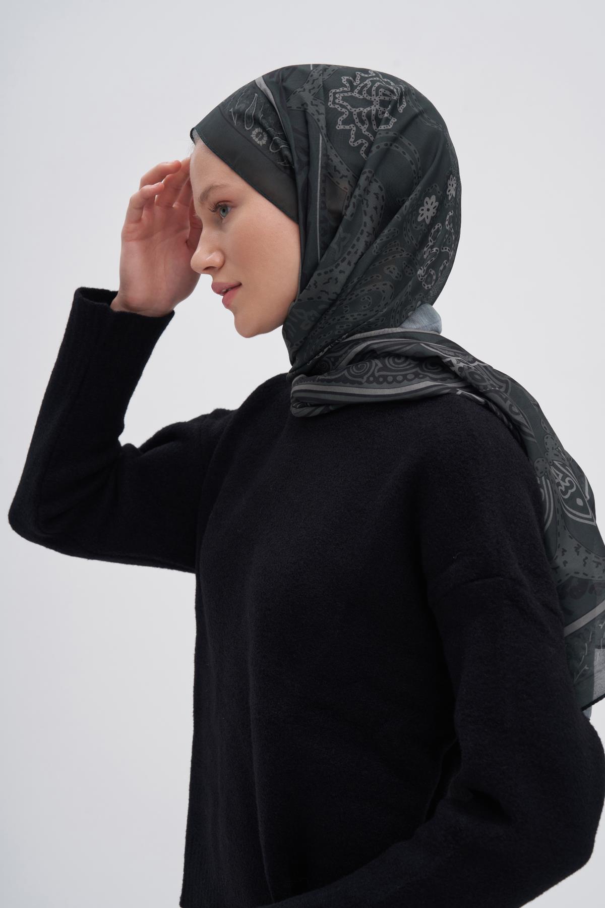 Vintage Soft Yeşil Nilla Pamuklu Şal