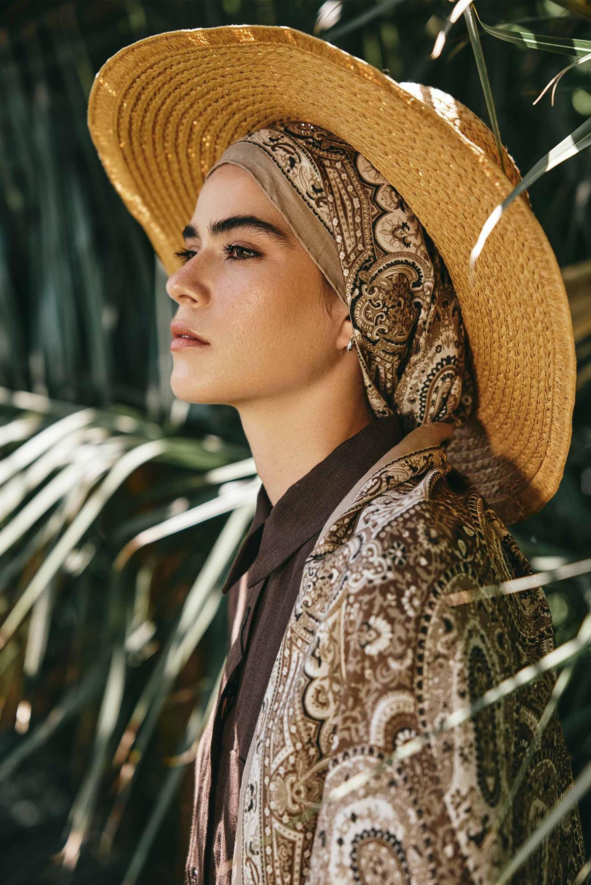 Whisper Camel Comfy İpek Şal