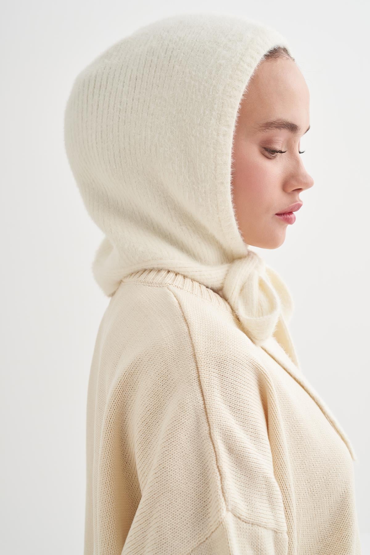 Knit Balaclava Bere Başlık İnci - Carell