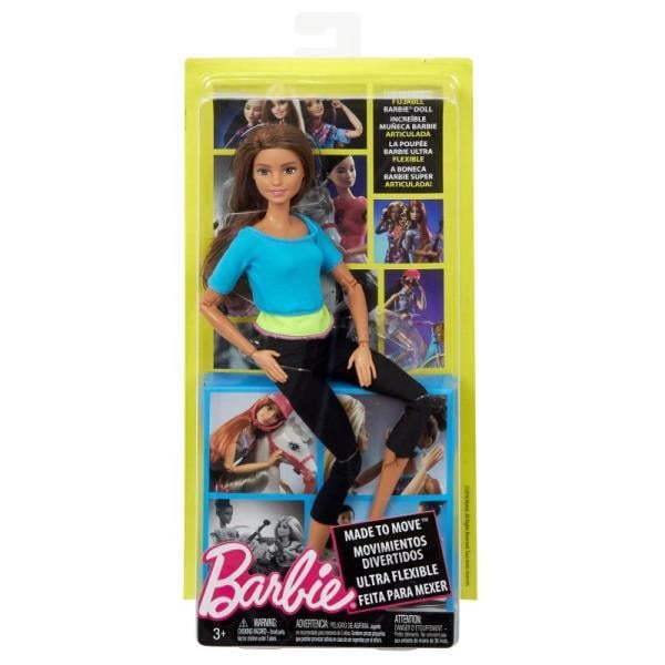 Barbie Sonsuz Hareket Bebeği Esmer Siyah Taytlı