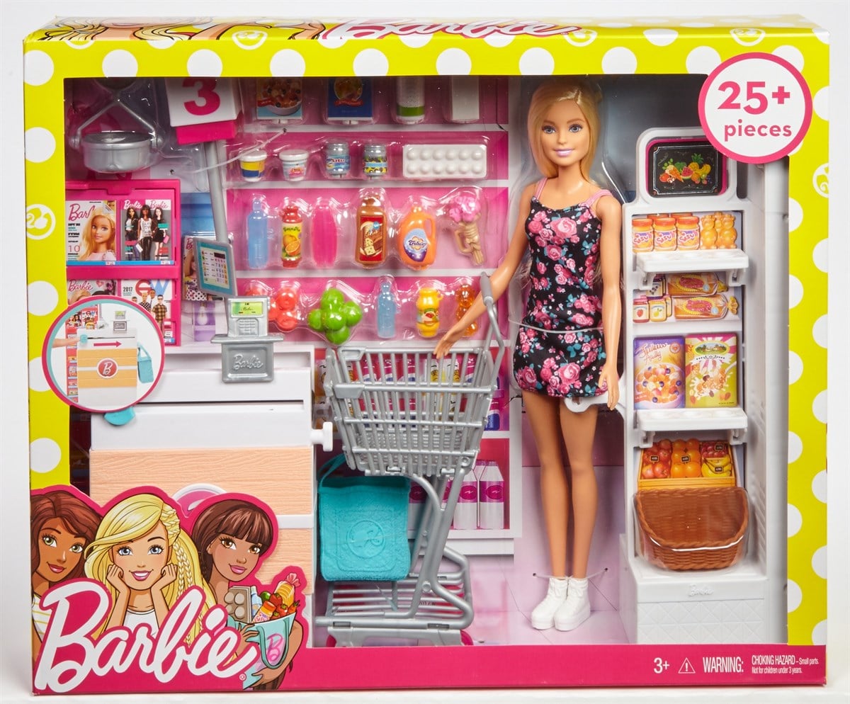 Barbie Süpermarkette Oyun Seti FRP01