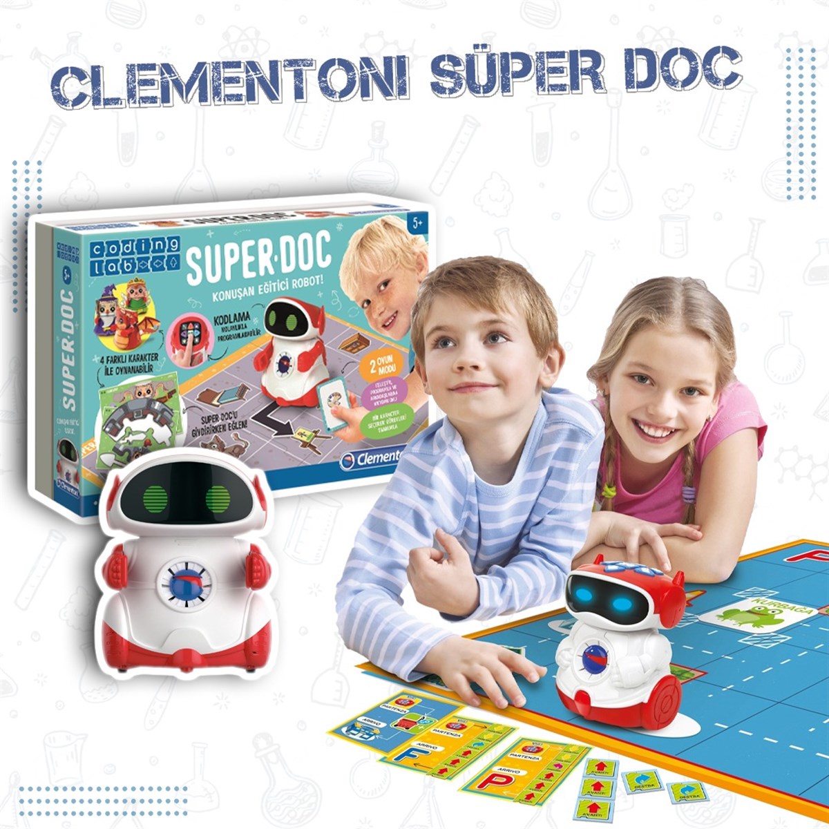 Clementoni Codding Lab Super Doc Eğitici Konuşan Robot