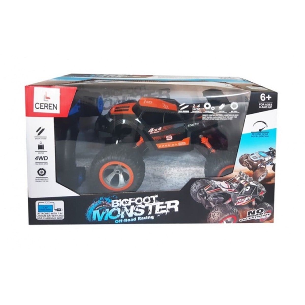 Ctoy- BigFoot Monster Uzaktan Kumandalı Şarjlı Off-Road Araba