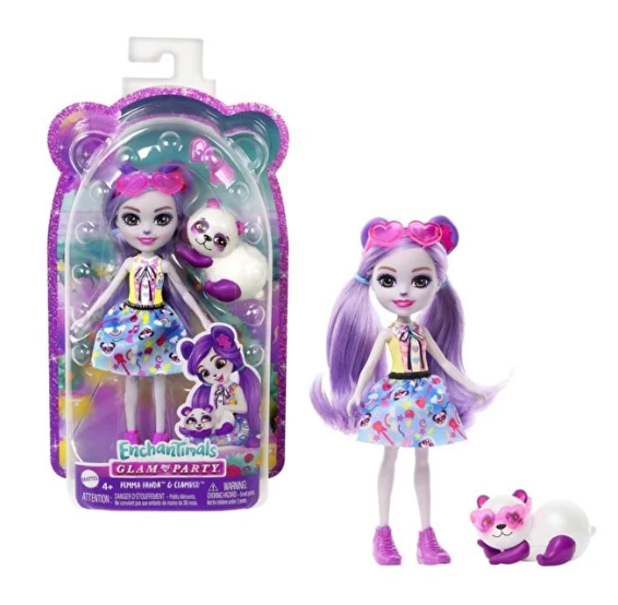 Enchantimals Popüler Karakter Bebekler ve Dostları Pemma Panda & Clamber