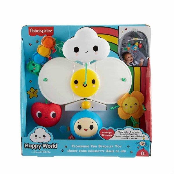 Fisher Price Mutlu Dünya Eğlenceli Bebek Arabası Oyuncağı HBW13