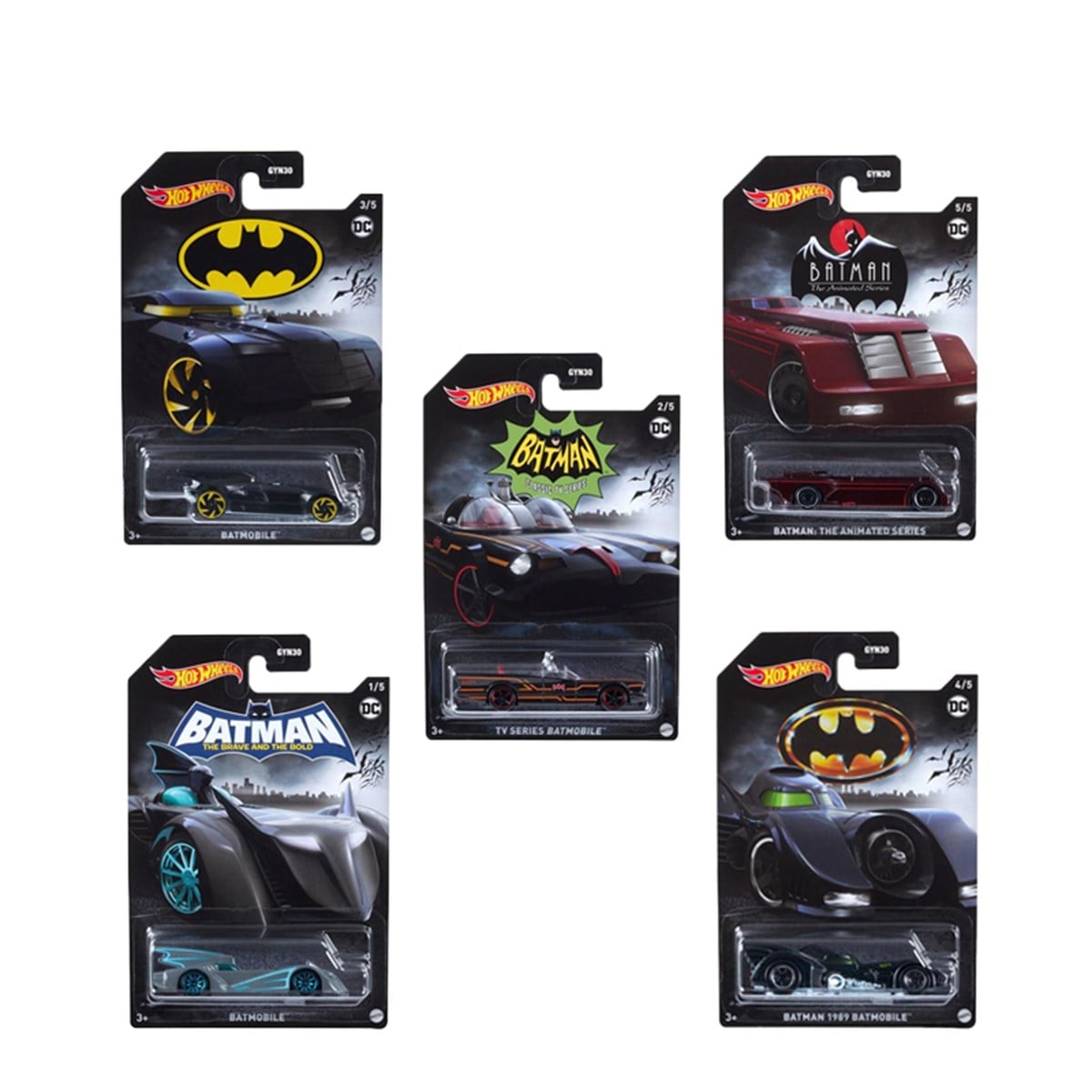 Hot Wheels Beşli Araç Setleri Batman GYN30-GRP59