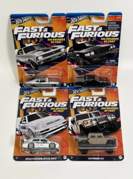 Hot Wheels Fast&Furious Decades of Fast Dörtlü Araba Seti HNR88