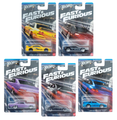 Hot Wheels Fast&Furious Temalı Beşli Araba Seti Street Racing