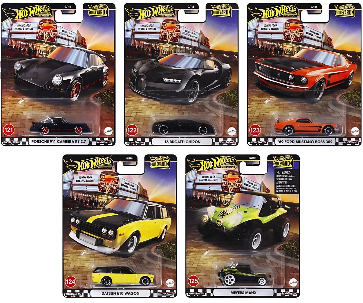 Hot Wheels Premium Boulevard Temalı Beşli Araba Seti GJT68