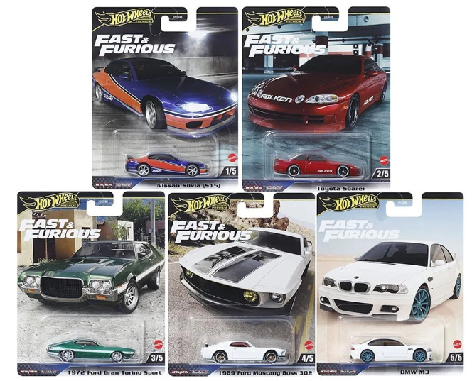 Hot Wheels Premium Fast&Furious HNW46 979F Beşli Set
