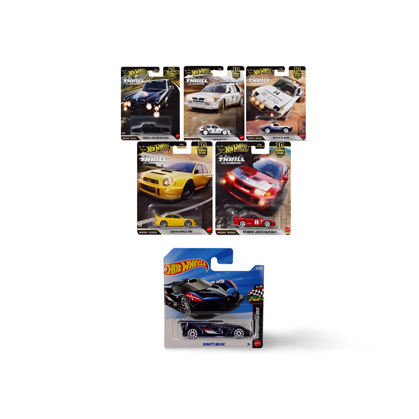 Hot Wheels Premium Thrill Climbers Set + Bugatti Bolide