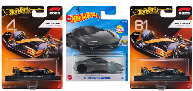 Hot Wheels Regular Ferrari SF90JKD88 Mclaren Formula 1 TeamJKD81 Mclaren Formula 1 Team- Stradale-