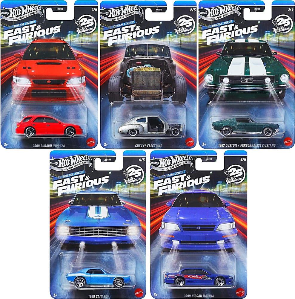 Hot Wheels Silver Series F&F 25.Yıl Beşli Araba Seti