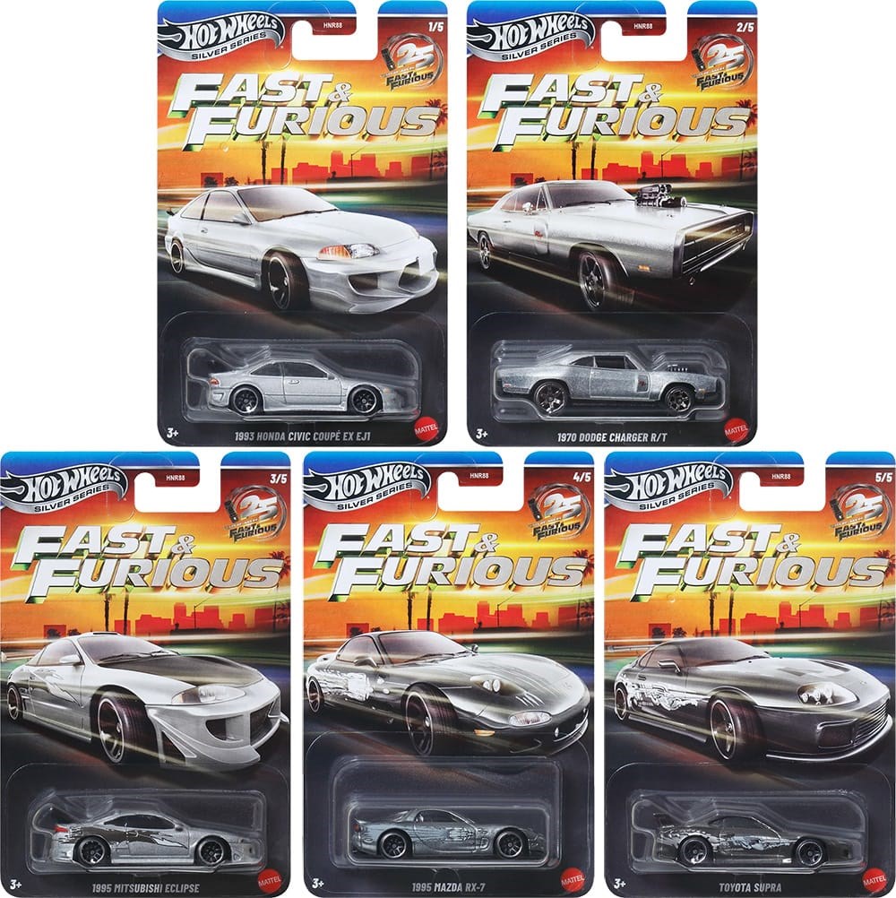 Hot Wheels Siver Series Fast&Furious 5'li Set HNR88 - 979Q