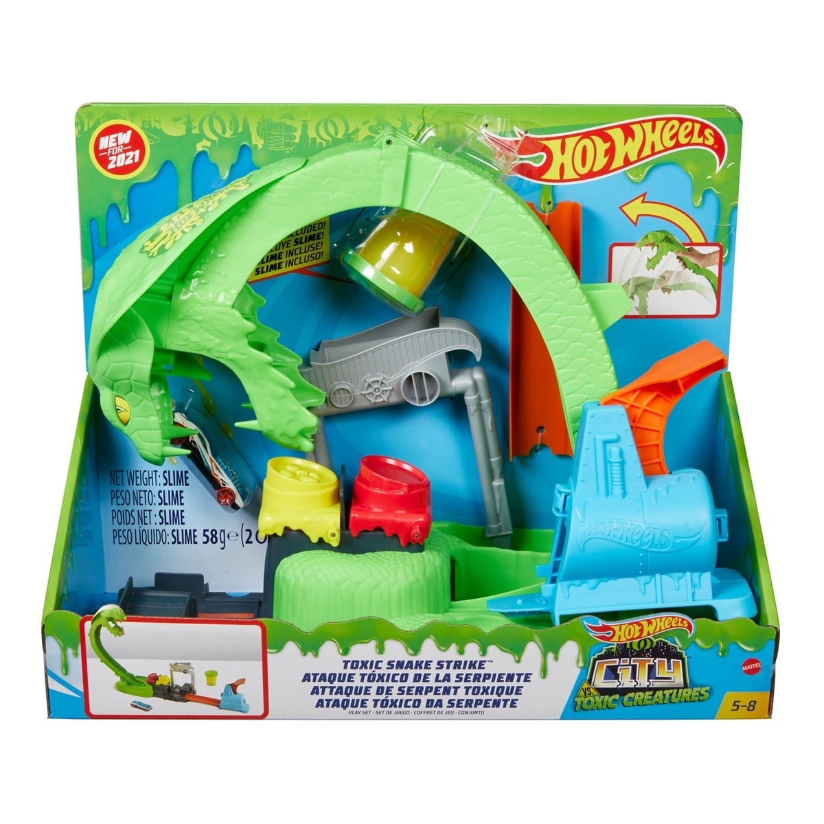 Hot Wheels Zehirli Yılanla Çarpışma Oyunu GTT93